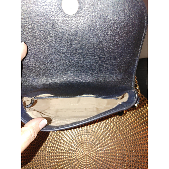 Michael Kors Mott Half Dome Pebbled Leather Crossbody - Picture 7 of 8